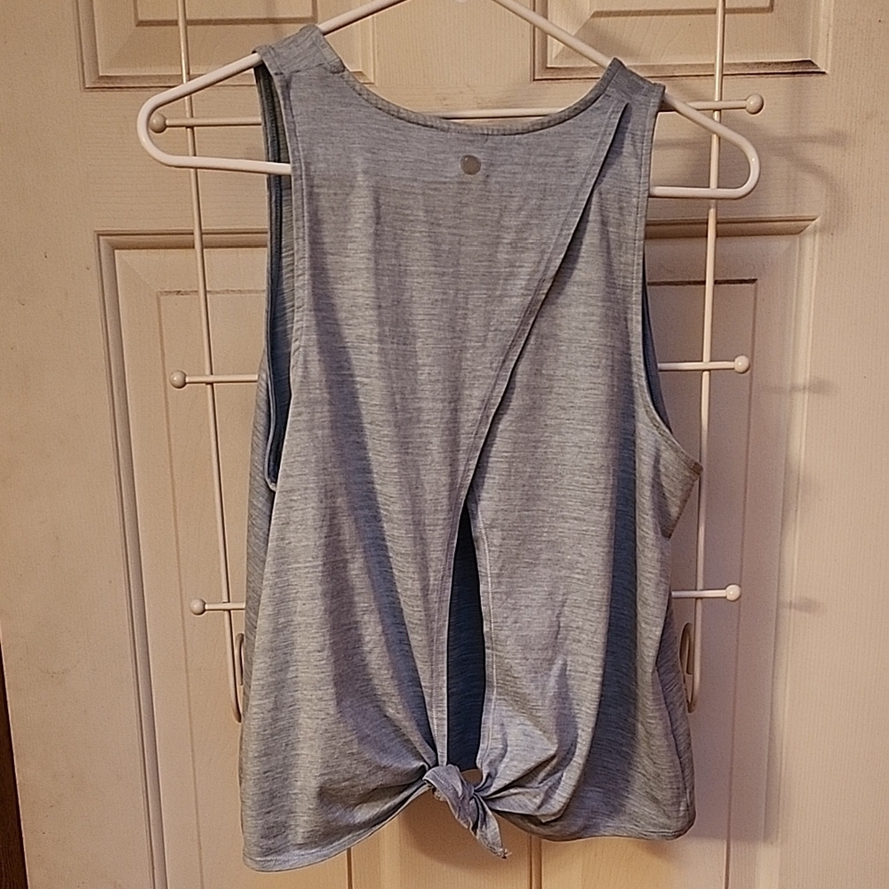 Yogalicious Light Blue Asymmetrical Relaxed Tank Top